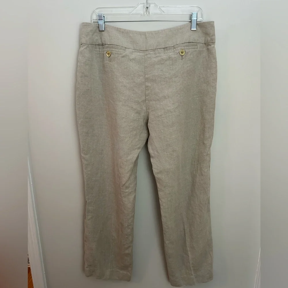 Michael Kors Linen Pants Size 14 Tan EUC